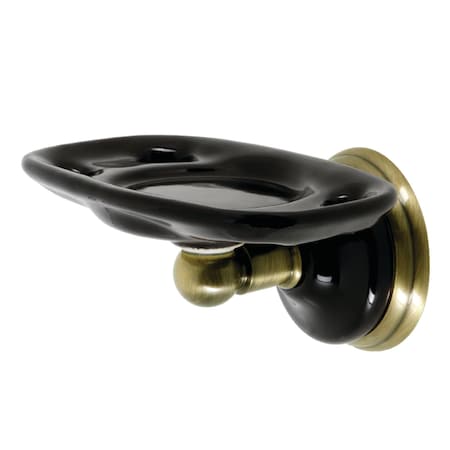 Kingston Brass BA9116AB Water Onyx Toothbrush & Tumbler Holder, Antique Brass BA9116AB